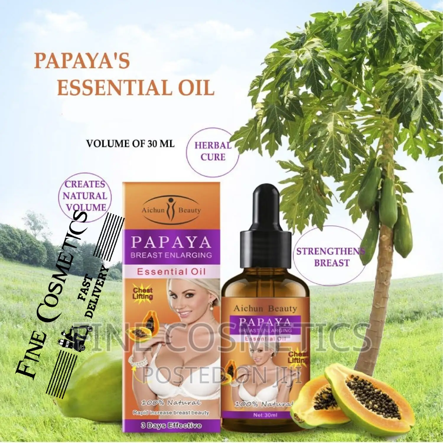 Natural Papaya Breast Lifting Enlargement Safe Massage Oil