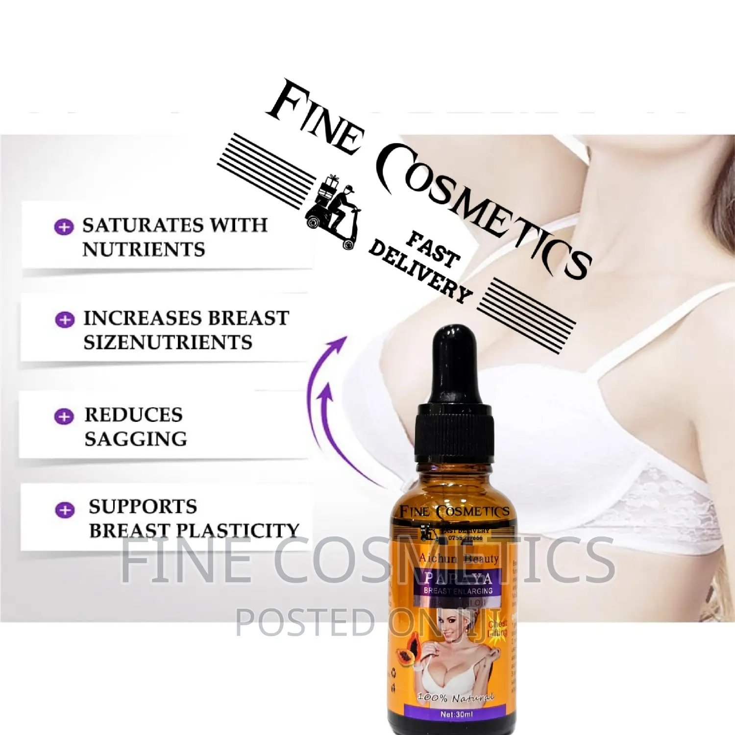 Natural Papaya Breast Lifting Enlargement Safe Massage Oil