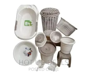 11 PCS Baby Basin Bathroom Set Design - Beige, Cream