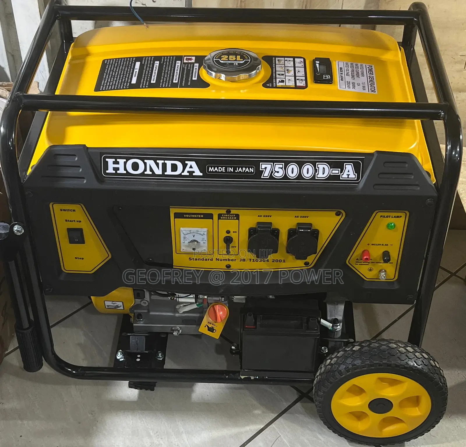 Honda Petrol Generator 7.5kva 220v