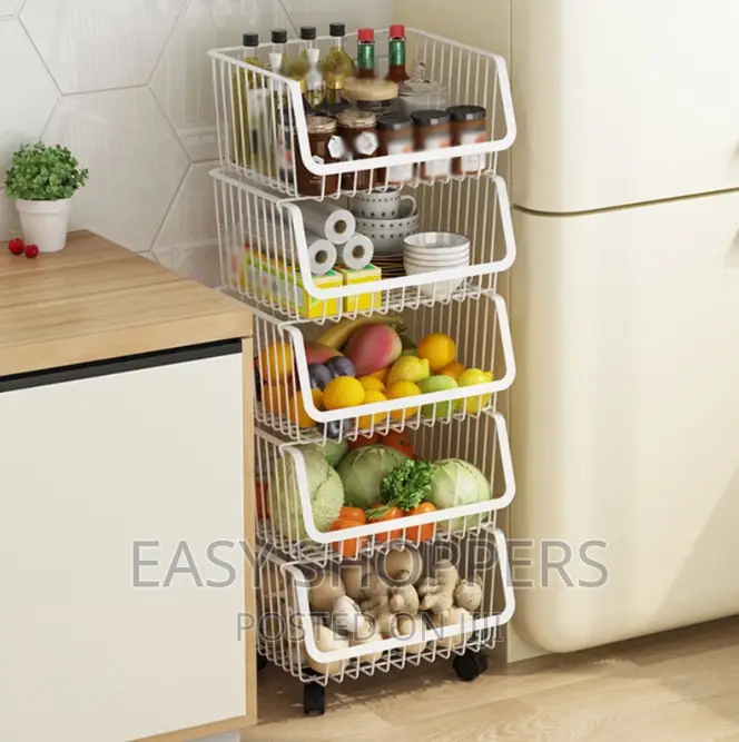 Home Storage Trolley Shelves Rolling