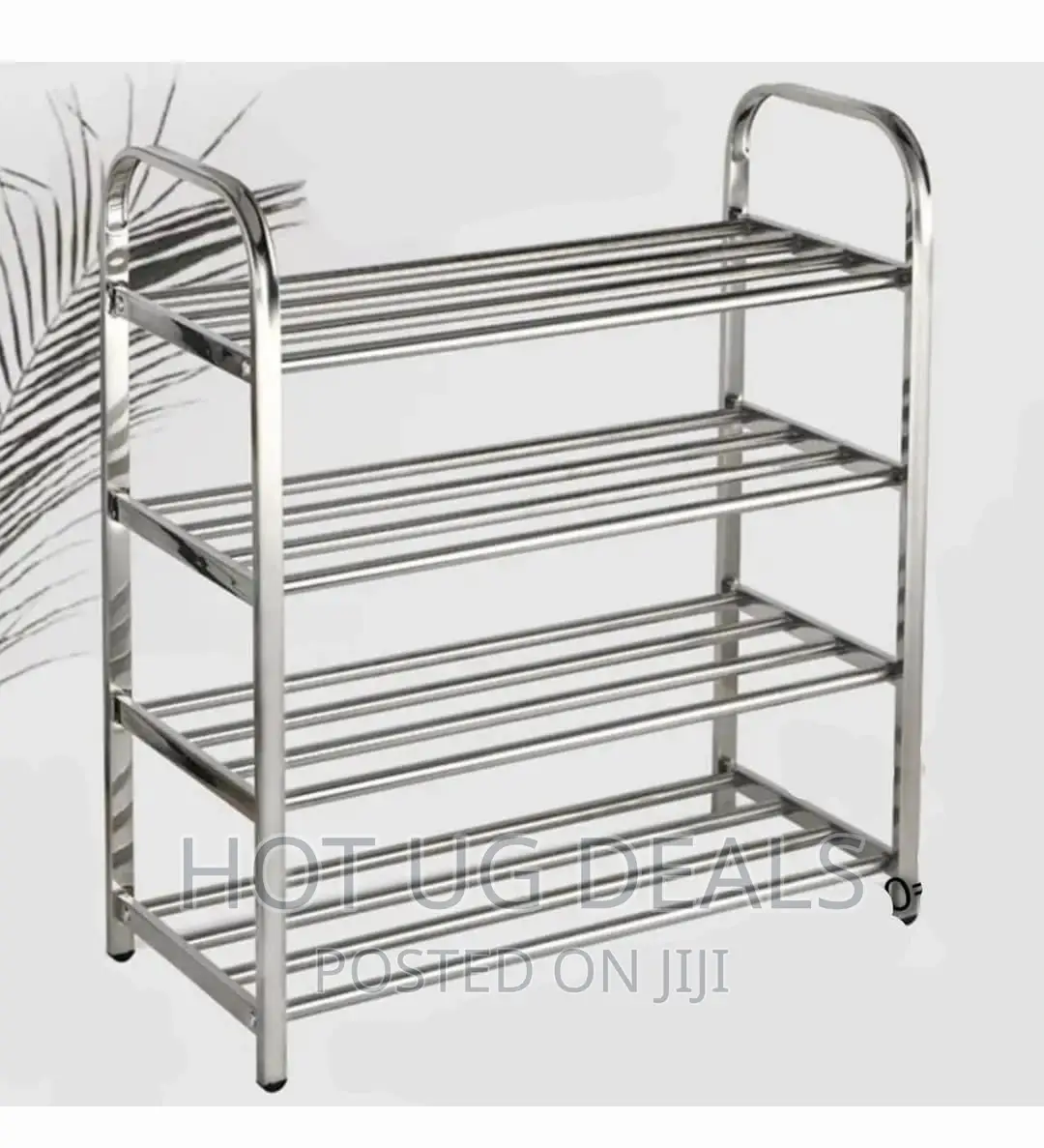 4tier Metallic Shoe Rack-Silver