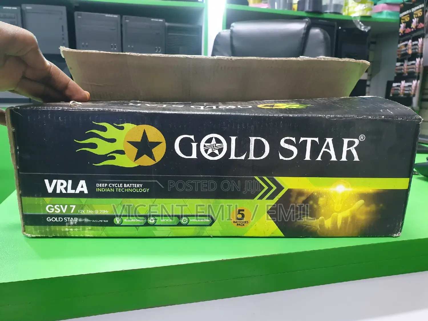 Gold Star Deep Cycle Battery for UPS 12v 7ah at 20hr