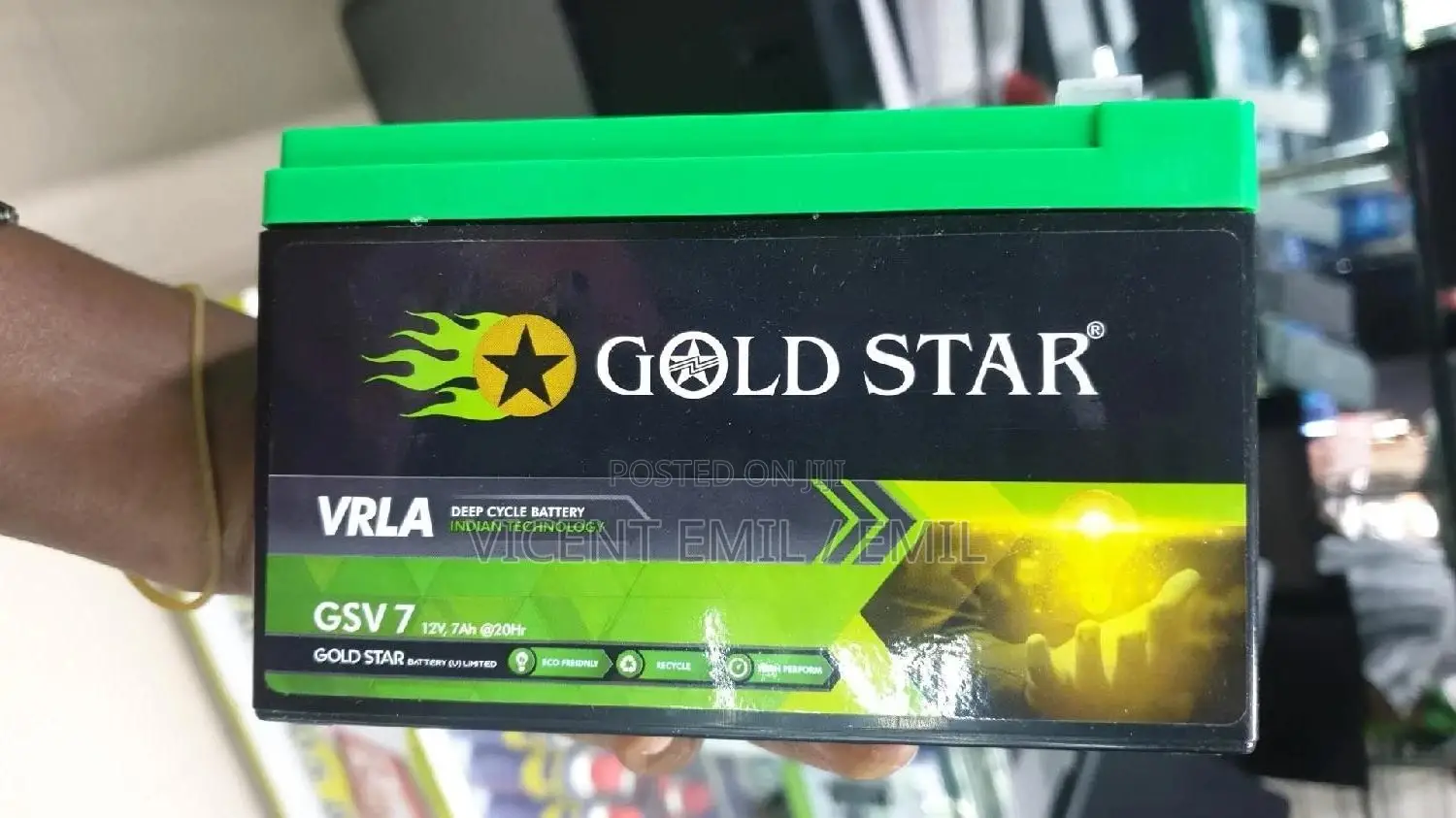 Gold Star Deep Cycle Battery for UPS 12v 7ah at 20hr