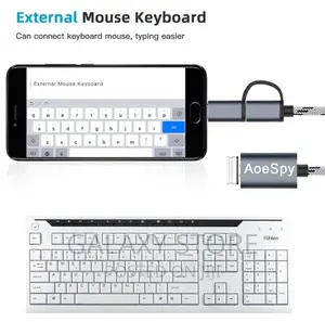 2 in 1 OTG to Type C and Micro USB OTG Adapter