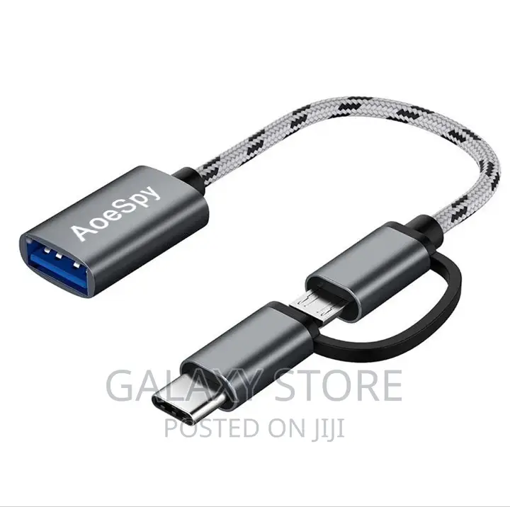 2 in 1 OTG to Type C and Micro USB OTG Adapter