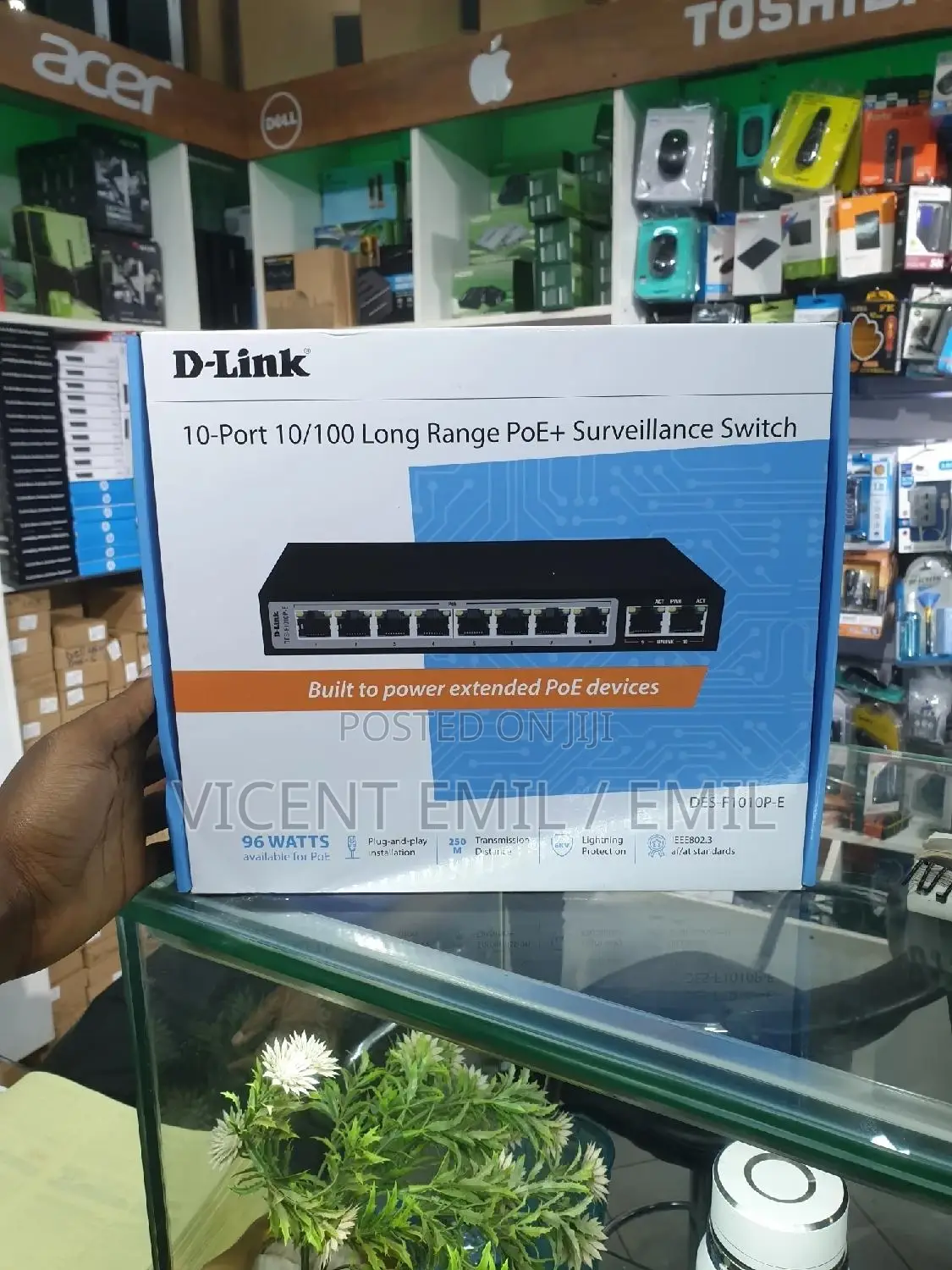 D-Link 10-Port 10/100 Long Range Poe Surveillance Switch