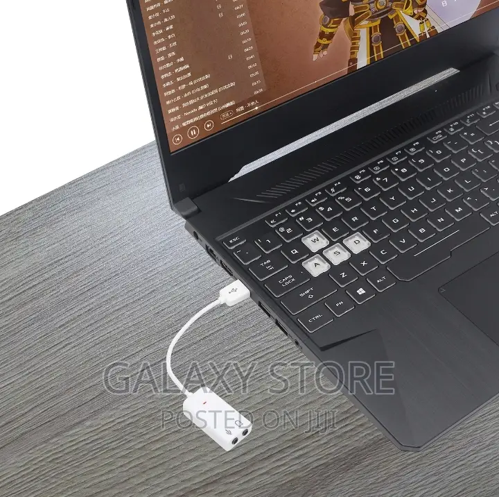 USB External Sound Card Adapter Audio Output Microphon Input
