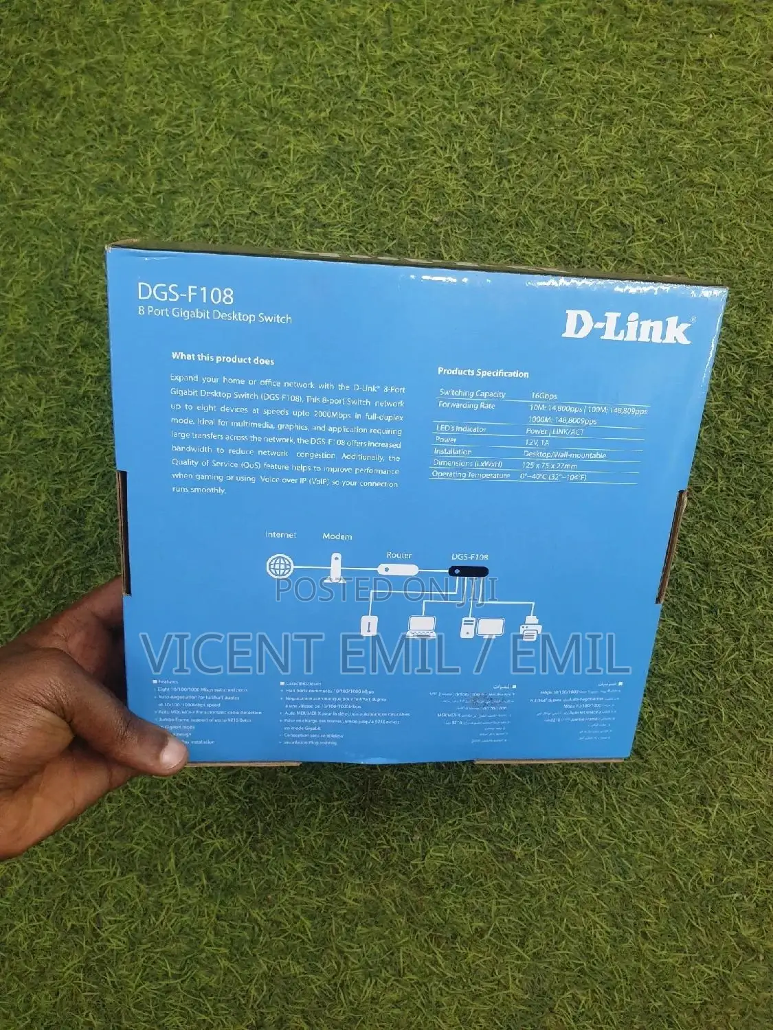 D-Link 8ports Gigabit Desktop Switch DGS-F108