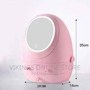Egg Shape Makeup Organizer, 3 Drawers Cosmetic Storage Box
