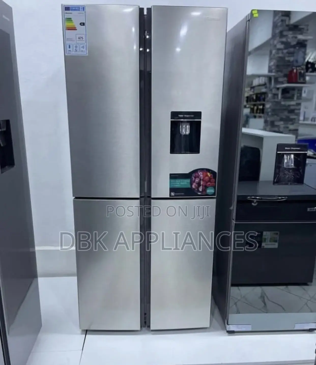 Hisense 561L Four Door Refrigerator Dispenser 2yr Warrant