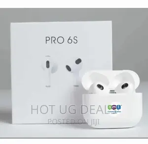 Pro 6s Wireless Bluetooth Earbuds With Charging Case - White