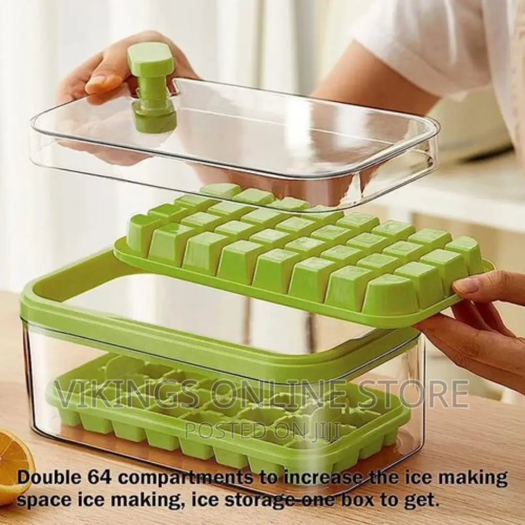 32/64grid Pressing Style Ice Mold Box Plastic Ice Cube Maker