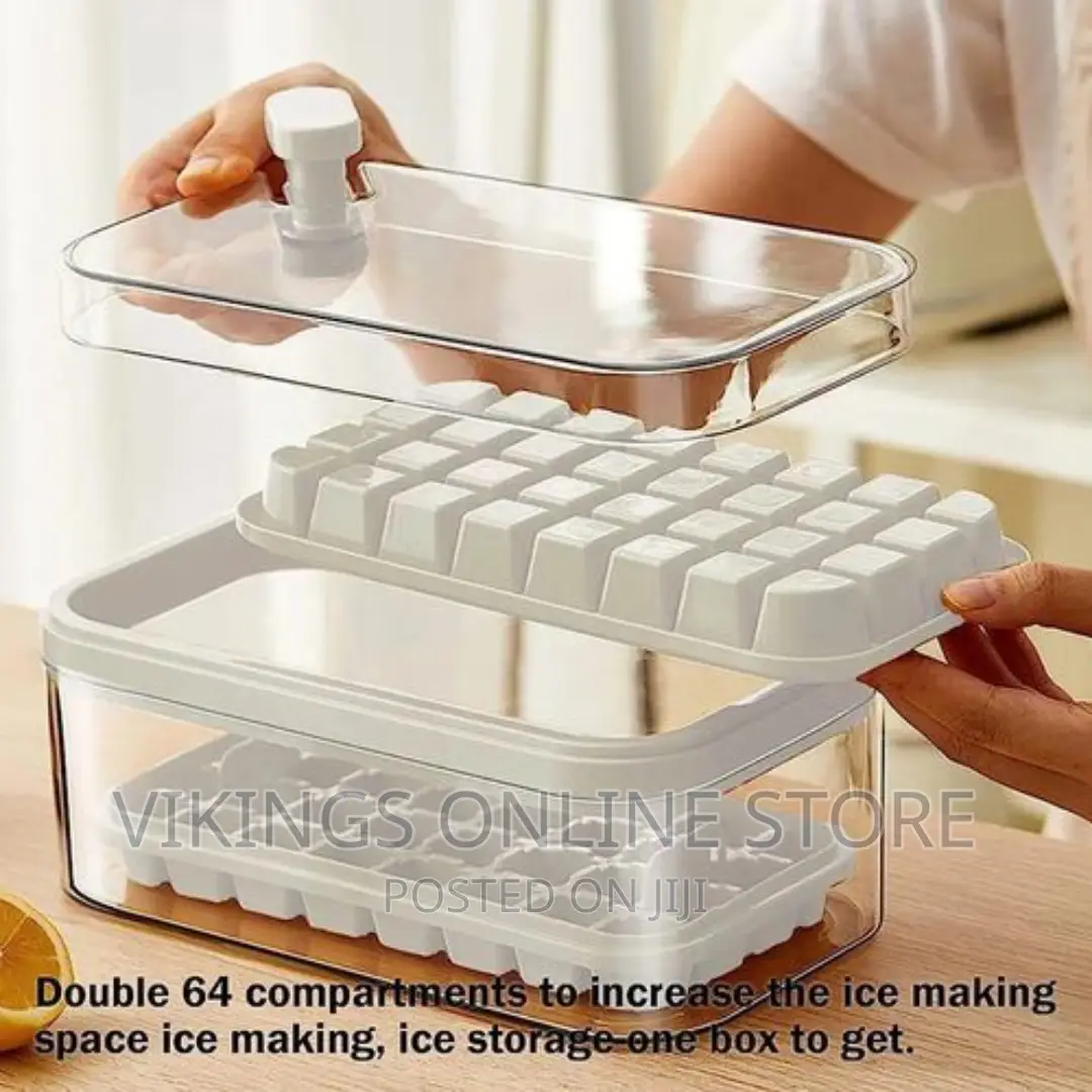 32/64grid Pressing Style Ice Mold Box Plastic Ice Cube Maker