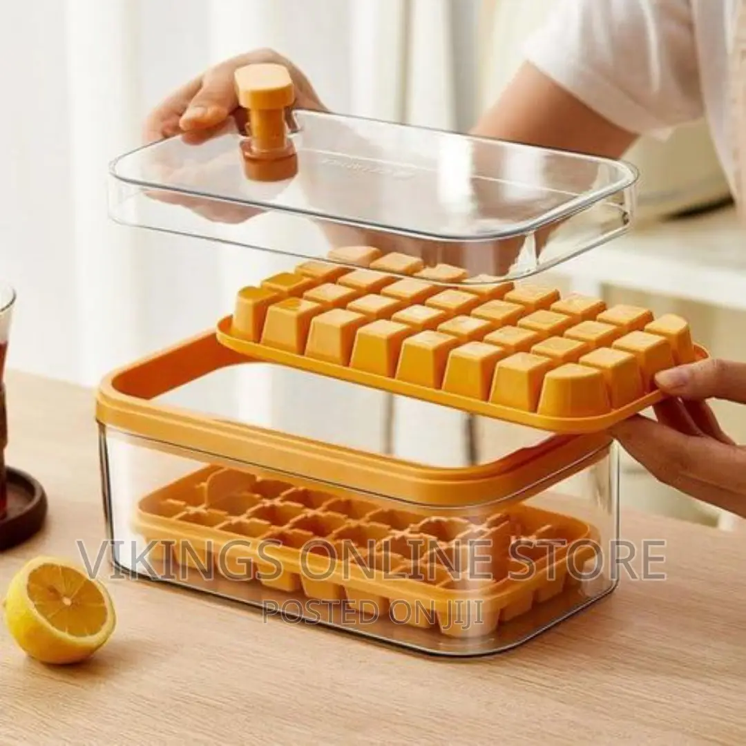 32/64grid Pressing Style Ice Mold Box Plastic Ice Cube Maker