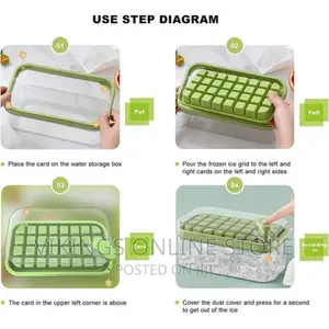 32/64grid Pressing Style Ice Mold Box Plastic Ice Cube Maker