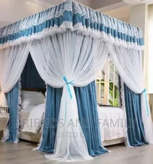 4 Stand Mosquito Net With Curtain