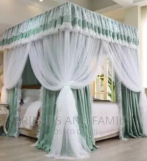 4 Stand Mosquito Net With Curtain