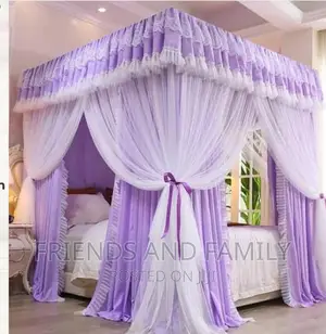 4 Stand Mosquito Net With Curtain