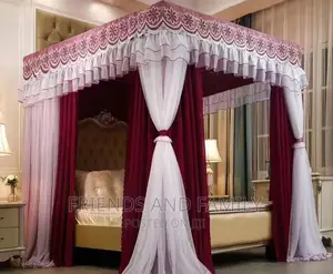 4 Stand Mosquito Net With Curtain