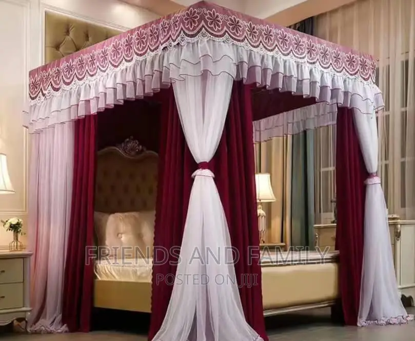 4 Stand Mosquito Net With Curtain