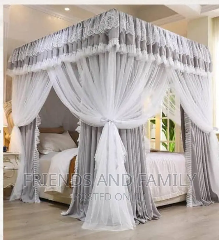 4 Stand Mosquito Net With Curtain