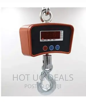 500KG Rechargeable Hanging Crane Weighing Scale - Black