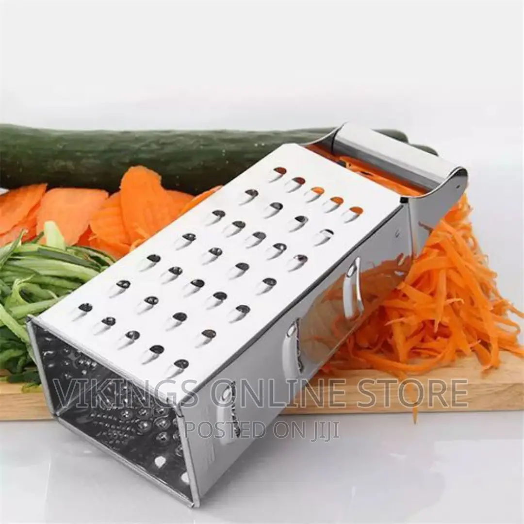 4 Sided Grater for Cutting and Slicing Vegetables - Silver
