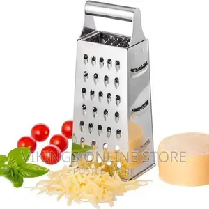 4 Sided Grater for Cutting and Slicing Vegetables - Silver