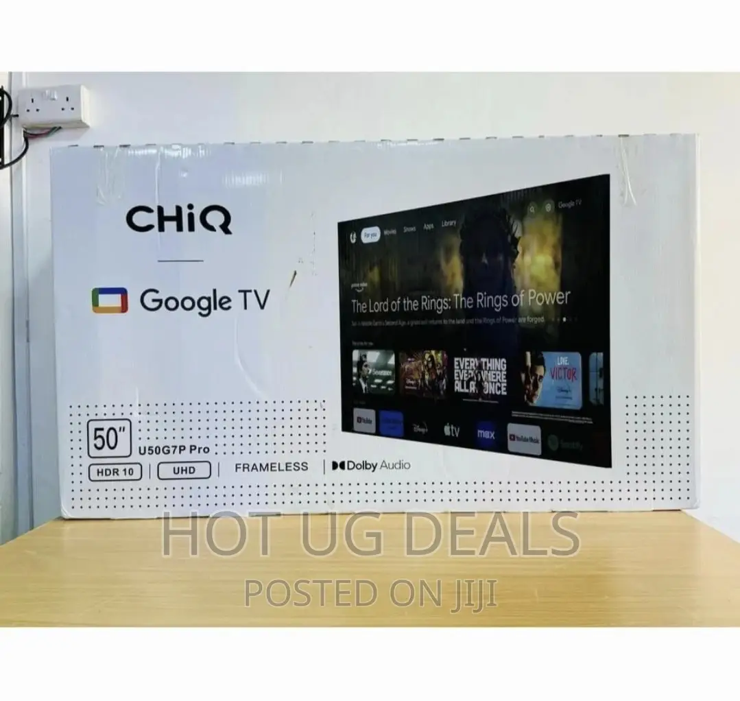 Chiq 50'' Inch 2025 Model Frameless Android Smart Tv - Black