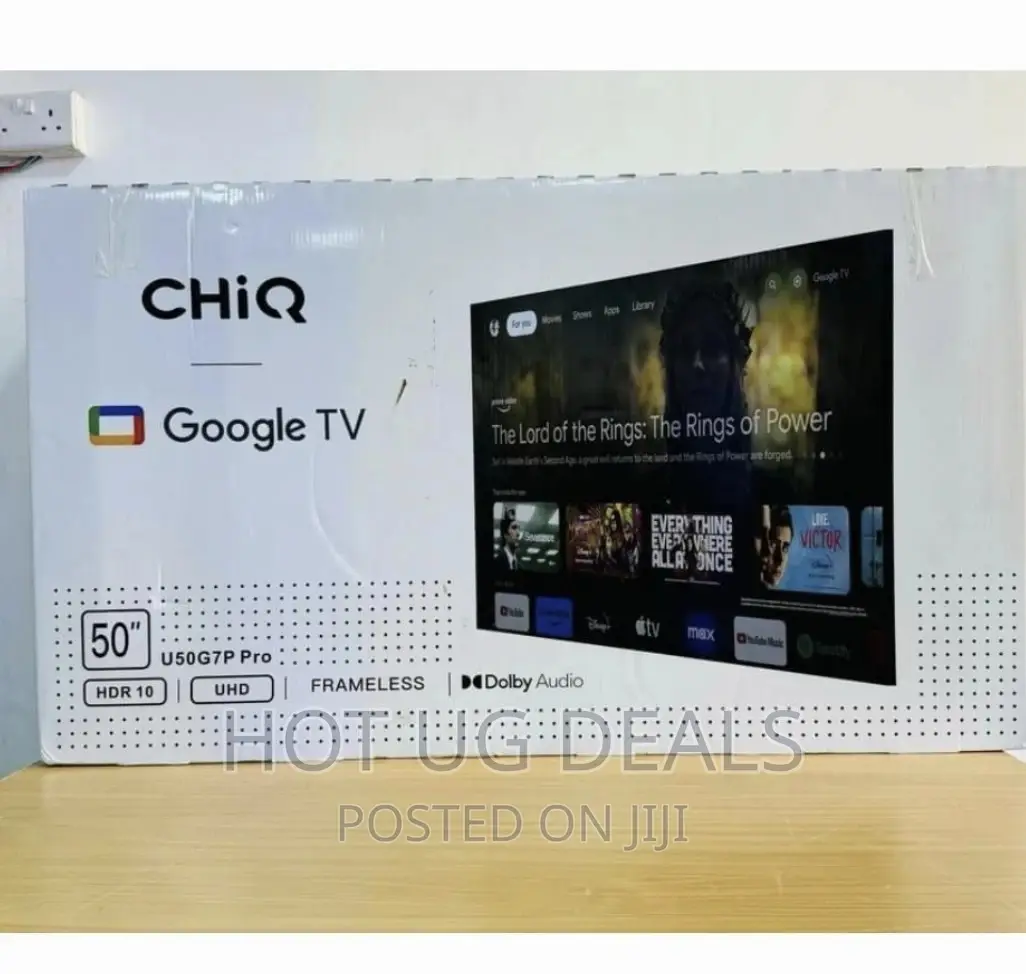Chiq 50'' Inch 2025 Model Frameless Android Smart Tv - Black
