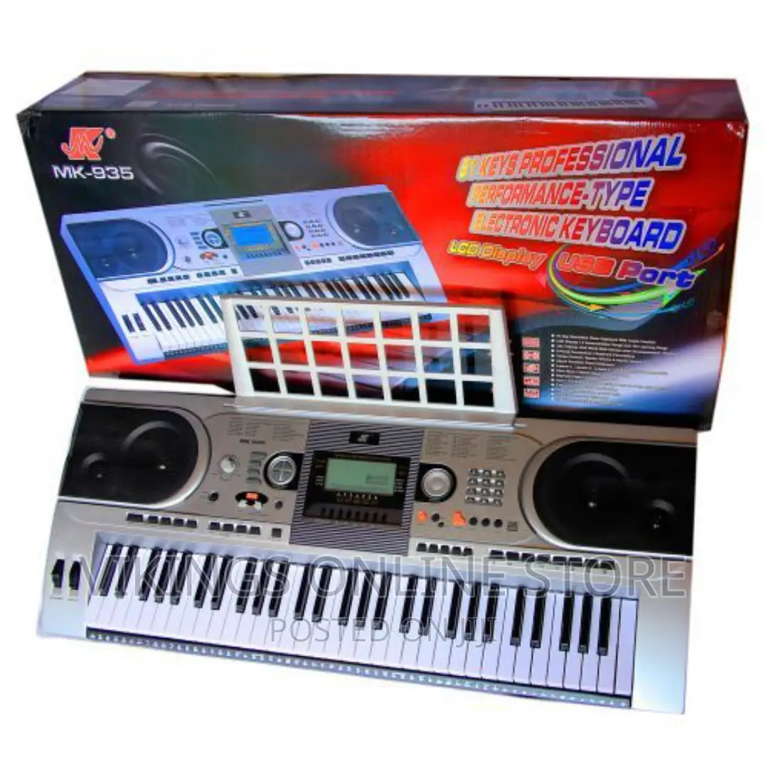 Mk 1020 MK-935 61 Keys Proffessional Keyboard- Grey