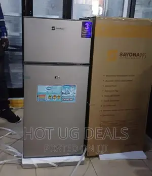 Sayonapps 108litres Double Door Top Freezer Fridge - Gre