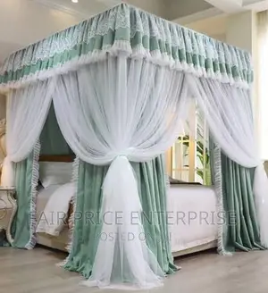 4 Stands Mosquito Net With Curtains Design 5*6
