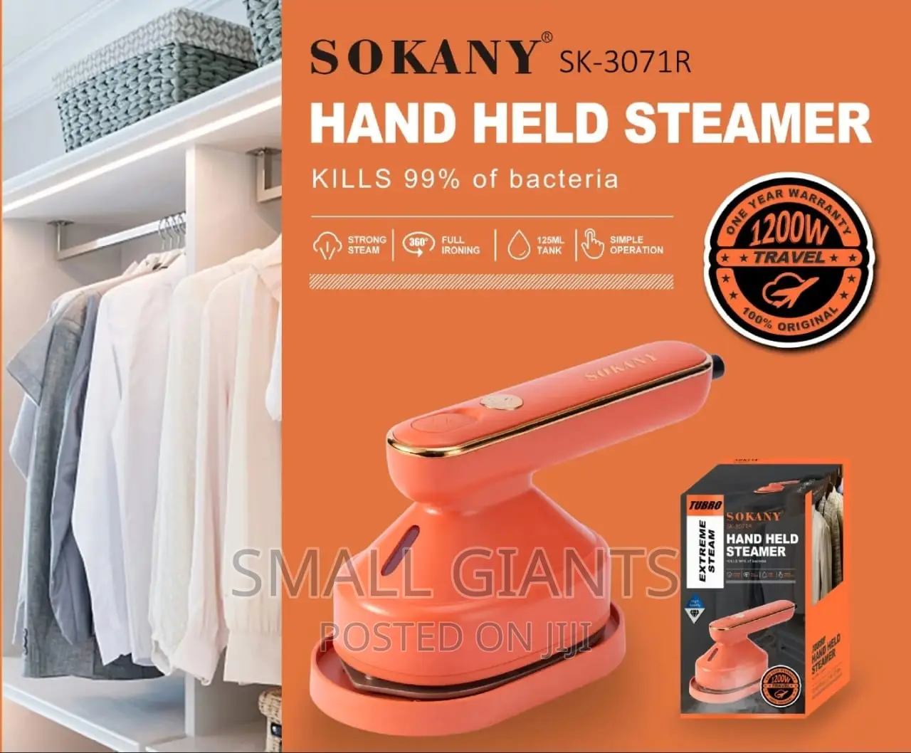 Sokany Mini Garment Steamer