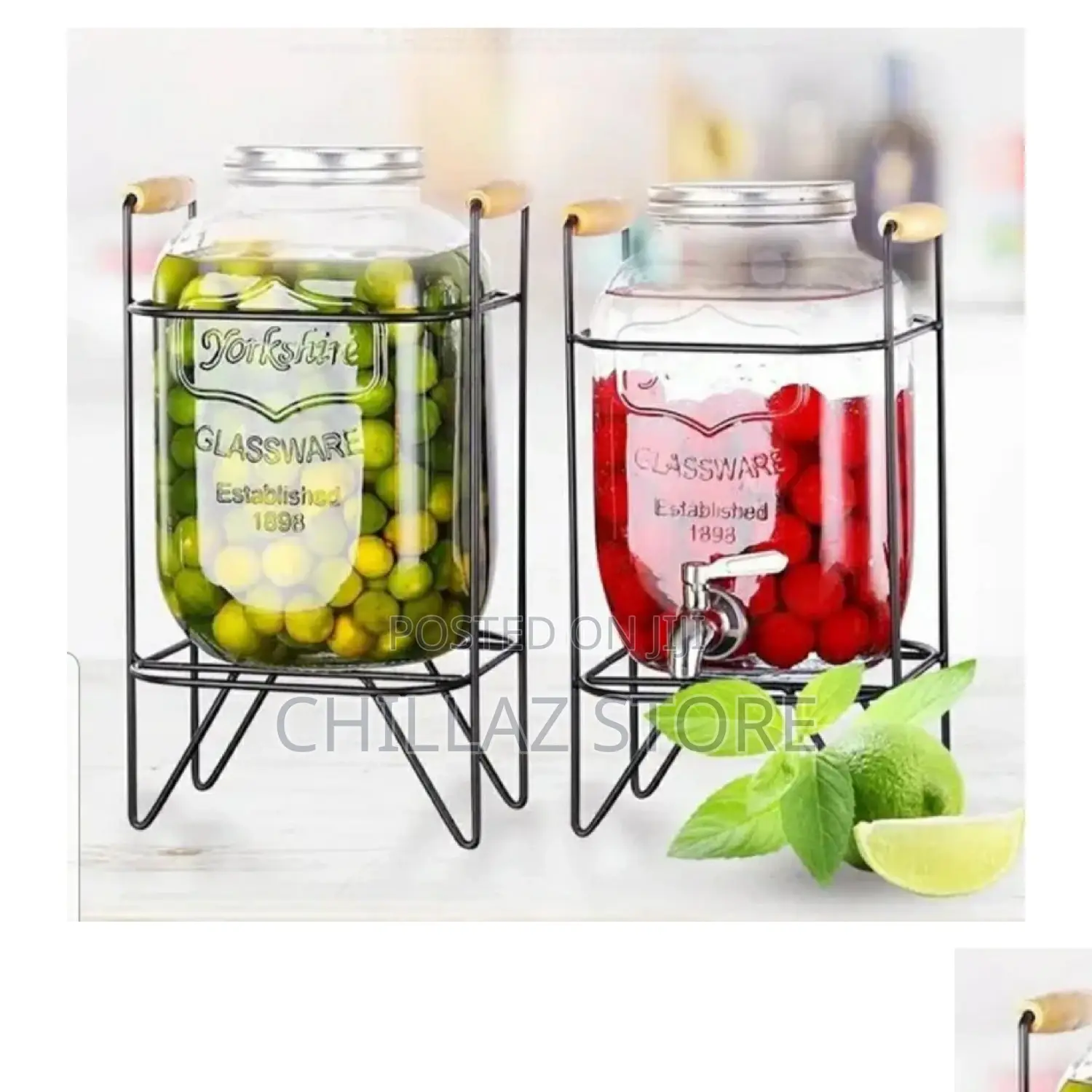 4.0litres Glass Beverage Drink Dispenser.