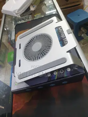 Laptop and Tablet Stand With a Cooling Fan