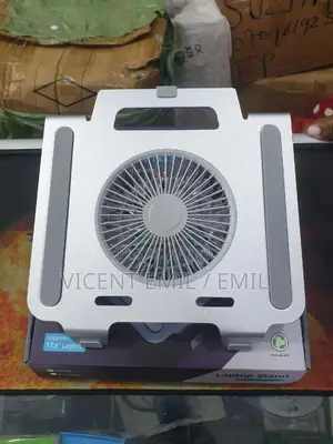 Laptop and Tablet Stand With a Cooling Fan