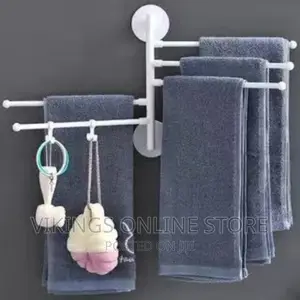 Wall Mount Bath Towel Holder Swing Out Rack