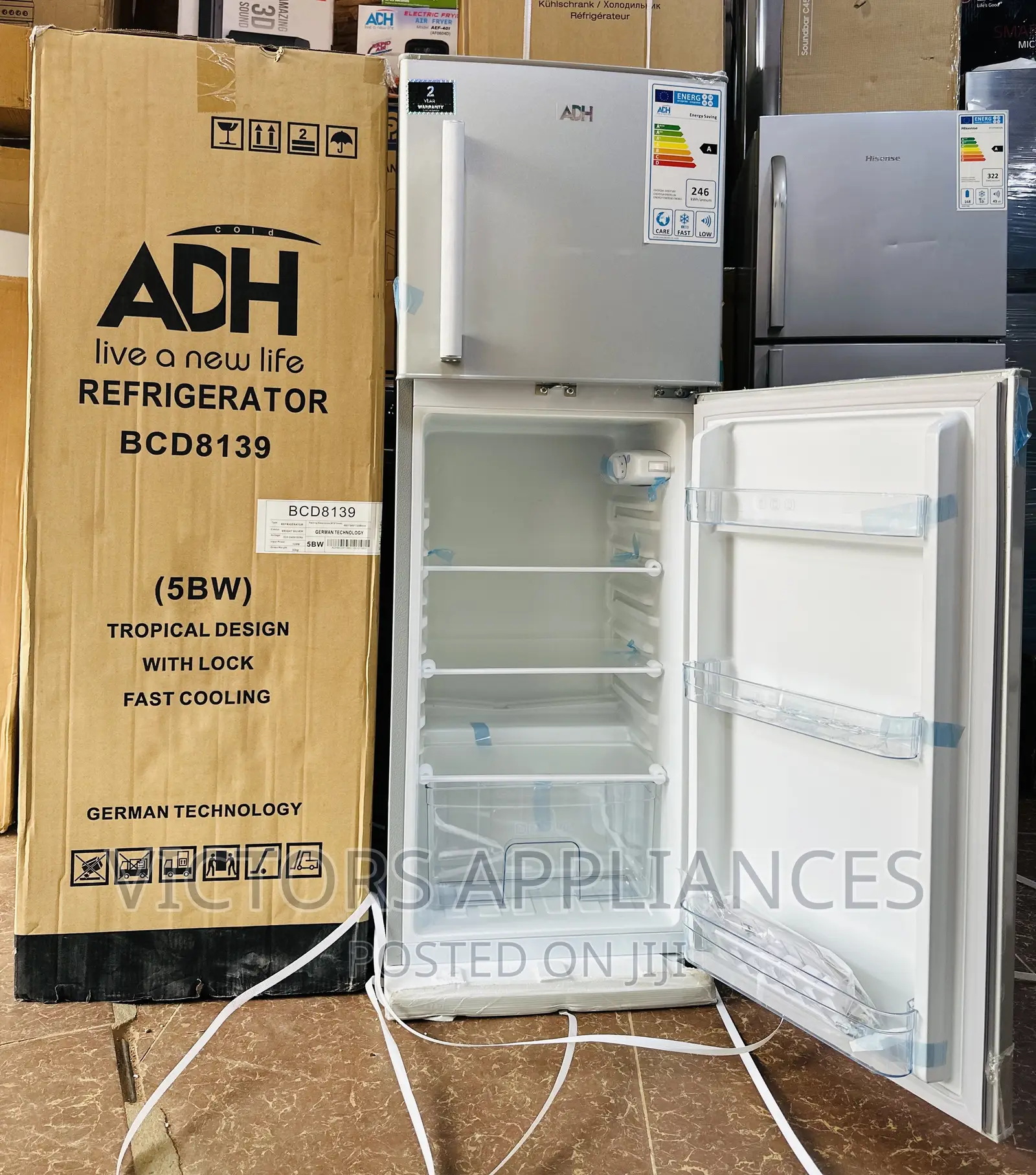 Brand New 158L Double Door ADH REFRIGERATOR