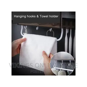 Wallmount Toothpaste Dispenser, Organizer, Towelrack 4cup