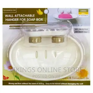 Wall Attachable Hanger Multipurpose for Soap Box- Cream
