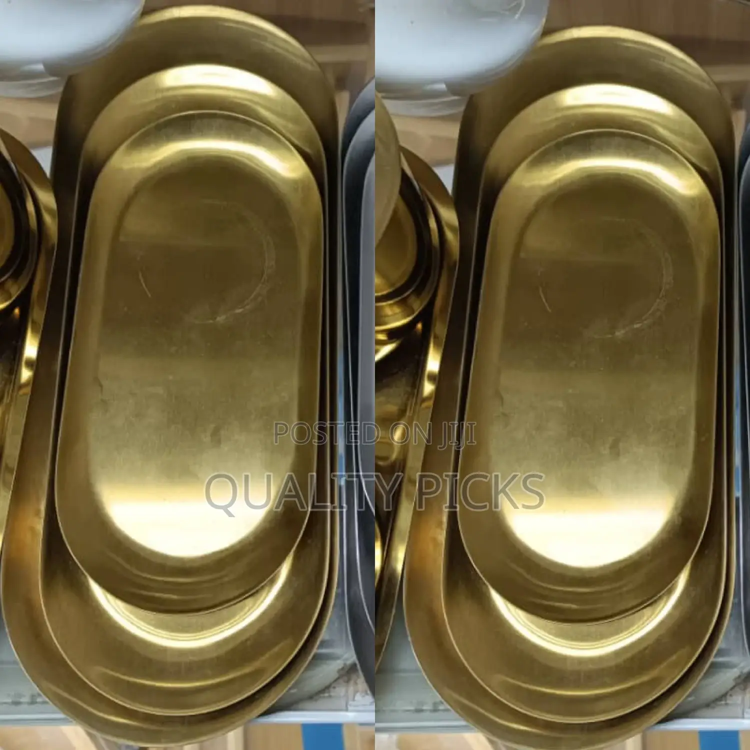 Stainless Steel Gold Tray