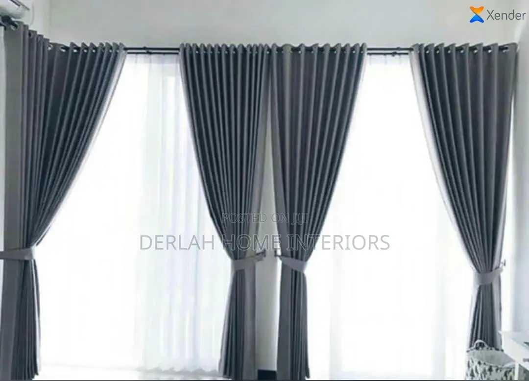 Dark Grey Curtains (Each Complete Meter)And Set at 160,000