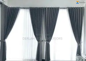 Dark Grey Curtains (Each Complete Meter)And Set at 160,000