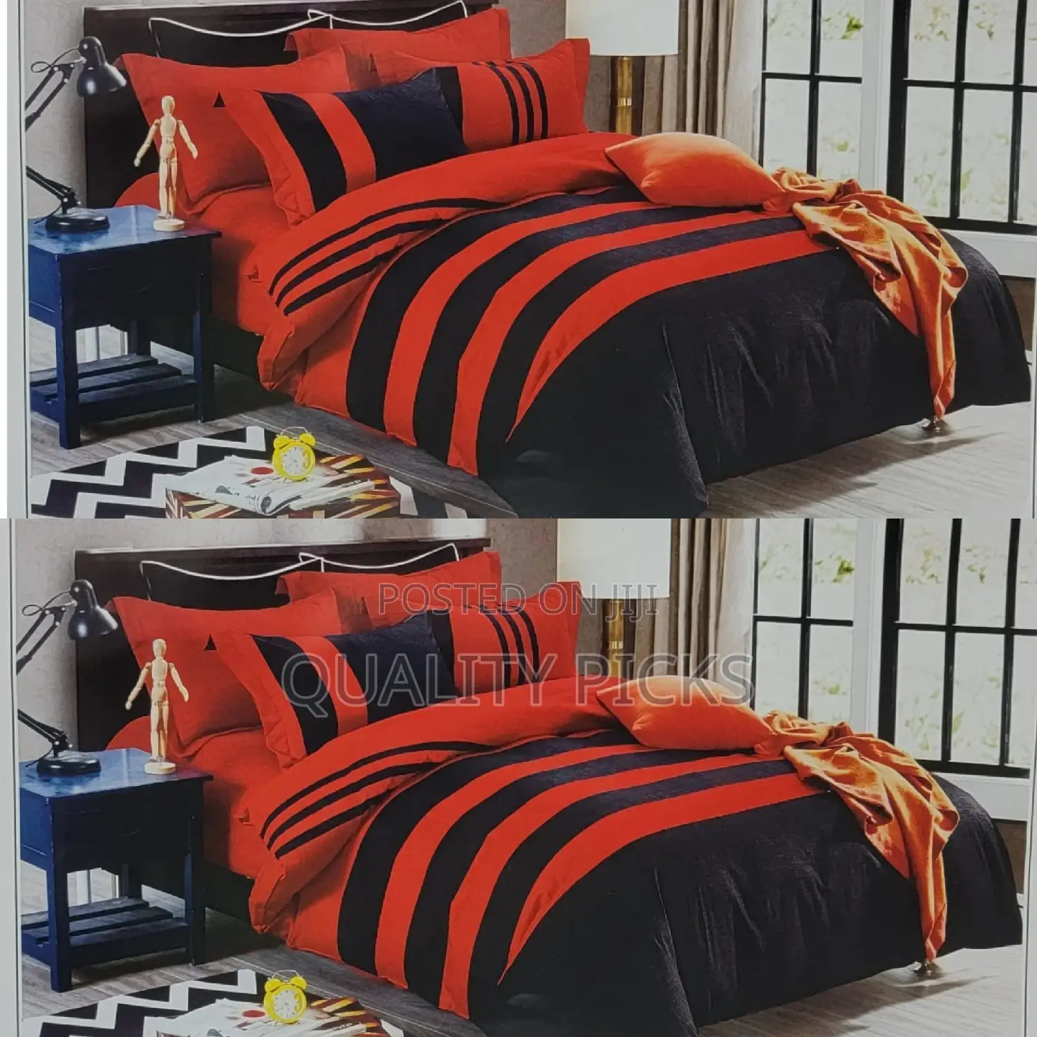 Red and Black Duvet Cover Set