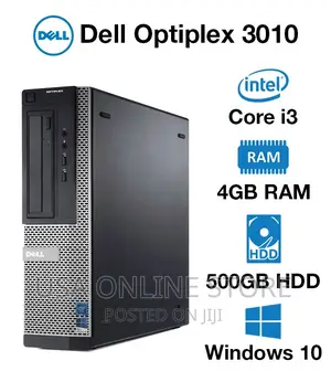Desktop Computer Dell OptiPlex 3010 4GB Intel Core I3 HDD 500GB