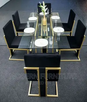 Metallic Dinning Table of 6 Seaters Call