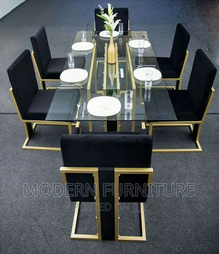 Metallic Dinning Table of 6 Seaters Call