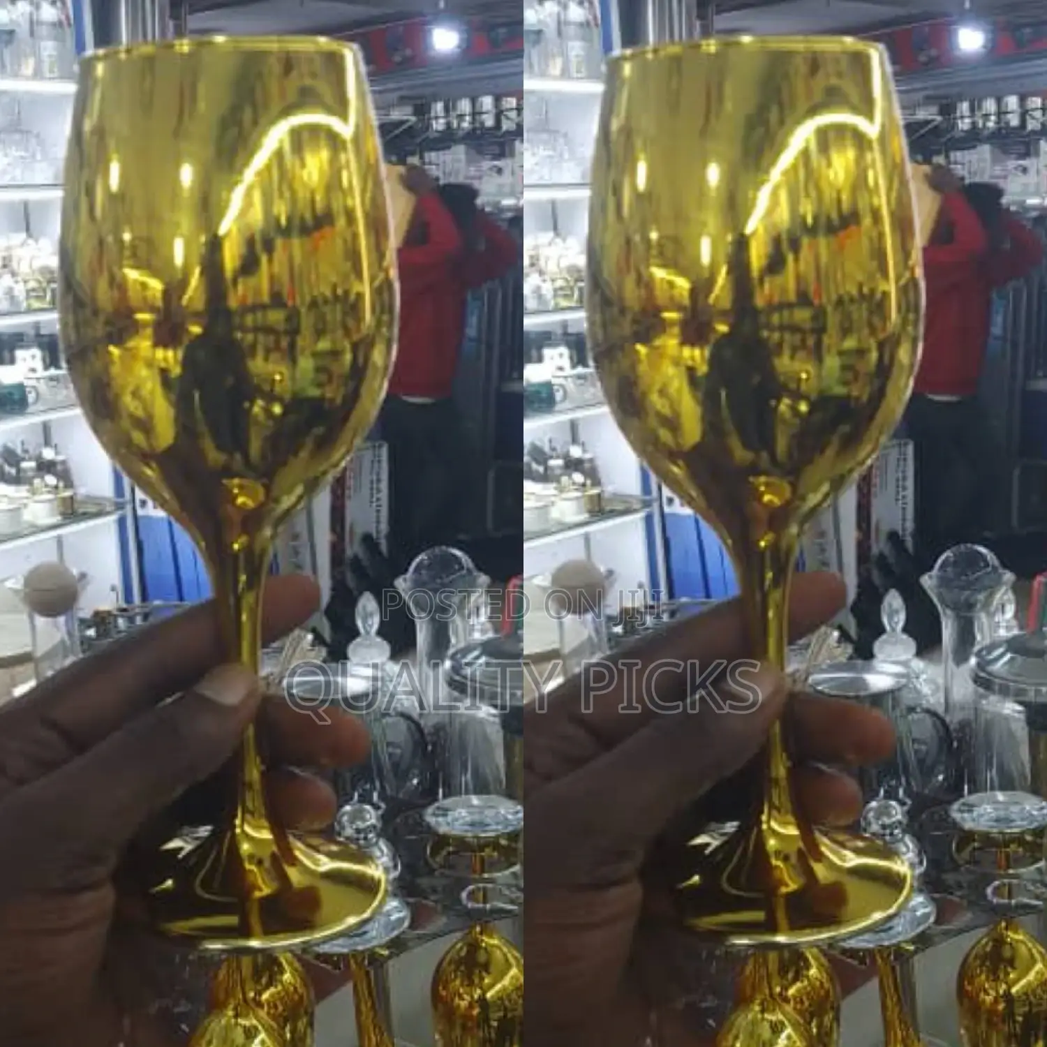 Golden Wine Glass
